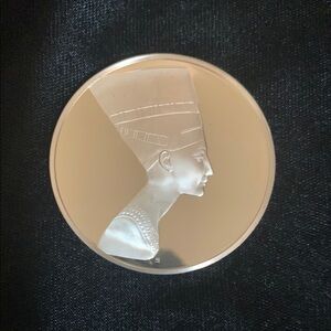 Sterling Silver Profile Relief Sculpture in Ancient Egyptian Style.